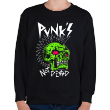 PRINTFASHION Punks not dead - Gyerek pulóver - Fekete gyerek pulóver, kardigán