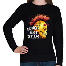 PRINTFASHION Punks not dead - Női pulóver - Fekete