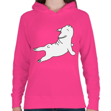 PRINTFASHION Puppy - Női kapucnis pulóver - Fukszia női pulóver, kardigán