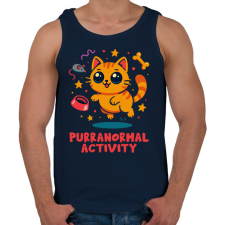 PRINTFASHION Purranormal Activity - Férfi atléta - Sötétkék női trikó