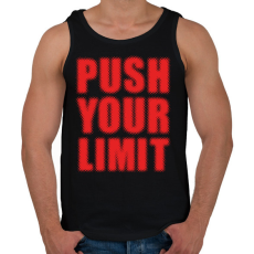 PRINTFASHION Push your limit - Férfi atléta - Fekete