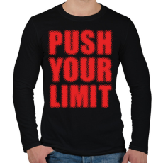 PRINTFASHION Push your limit - Férfi hosszú ujjú póló - Fekete