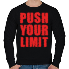 PRINTFASHION Push your limit - Férfi pulóver - Fekete férfi pulóver, kardigán