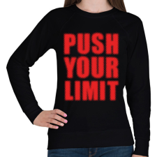 PRINTFASHION Push your limit - Női pulóver - Fekete női pulóver, kardigán