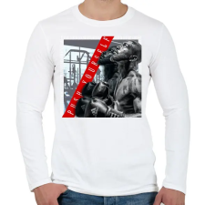 PRINTFASHION PUSH YOURSELF - Férfi hosszú ujjú póló - Fehér férfi póló