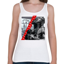 PRINTFASHION PUSH YOURSELF - Női atléta - Fehér női trikó