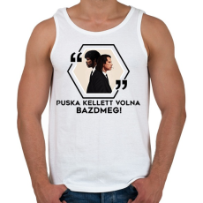 PRINTFASHION Puska kellett volna! - Férfi atléta - Fehér