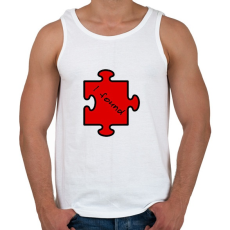 PRINTFASHION puzzle(férfi) - Férfi atléta - Fehér