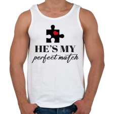 PRINTFASHION Puzzle - He - Férfi atléta - Fehér atléta, trikó