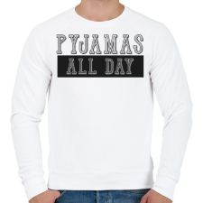 PRINTFASHION Pyjamas all day - Férfi pulóver - Fehér férfi pulóver, kardigán