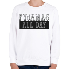 PRINTFASHION Pyjamas all day - Gyerek pulóver - Fehér gyerek pulóver, kardigán