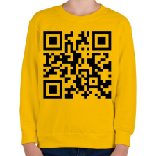 PRINTFASHION QR-kód - Gyerek pulóver - Sárga gyerek pulóver, kardigán