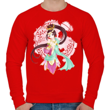 PRINTFASHION quan yin manga - Férfi pulóver - Piros férfi pulóver, kardigán