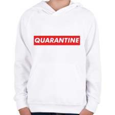 PRINTFASHION Quarantine - Gyerek kapucnis pulóver - Fehér gyerek pulóver, kardigán