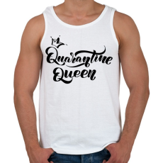 PRINTFASHION Quarantine Queen - Férfi atléta - Fehér
