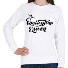 PRINTFASHION Quarantine Queen - Női pulóver - Fehér