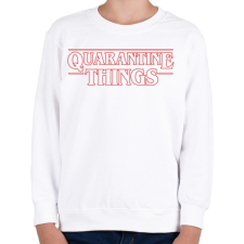 PRINTFASHION quarantine things - Gyerek pulóver - Fehér gyerek pulóver, kardigán