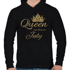 PRINTFASHION Queen  - Férfi kapucnis pulóver - Fekete