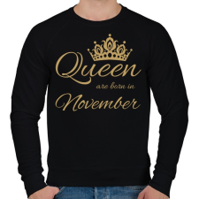 PRINTFASHION Queen  - Férfi pulóver - Fekete férfi pulóver, kardigán