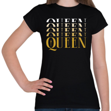 PRINTFASHION Queen golden - Női póló - Fekete