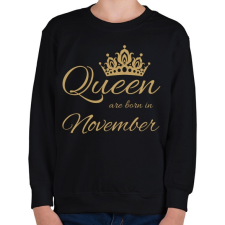PRINTFASHION Queen - Gyerek pulóver - Fekete gyerek pulóver, kardigán