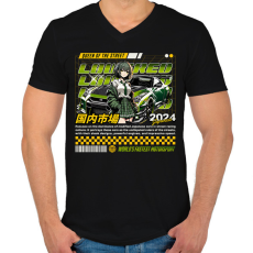 PRINTFASHION Queen of the street - Férfi V-nyakú póló - Fekete