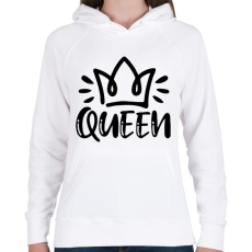 PRINTFASHION Queen páros 1 - Női kapucnis pulóver - Fehér