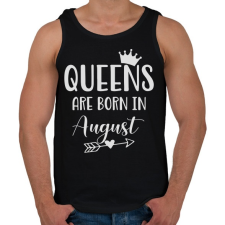 PRINTFASHION QUEENS are born in August - Férfi atléta - Fekete atléta, trikó