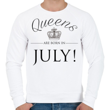 PRINTFASHION Queens are born in. - Férfi pulóver - Fehér férfi pulóver, kardigán