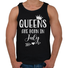 PRINTFASHION QUEENS are born in July - Férfi atléta - Fekete atléta, trikó