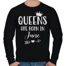 PRINTFASHION QUEENS are born in June - Férfi pulóver - Fekete férfi pulóver, kardigán