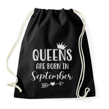 PRINTFASHION QUEENS are born in September - Sportzsák, Tornazsák - Fekete tornazsák