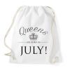 PRINTFASHION Queens are born in. - Sportzsák, Tornazsák - Fehér