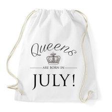 PRINTFASHION Queens are born in. - Sportzsák, Tornazsák - Fehér tornazsák