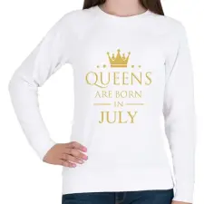 PRINTFASHION Queens születésnap - Női pulóver - Fehér női pulóver, kardigán