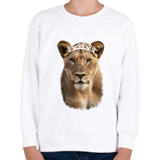 PRINTFASHION Quenn fehér - Gyerek pulóver - Fehér gyerek pulóver, kardigán