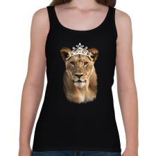 PRINTFASHION Quenn fehér - Női atléta - Fekete női trikó