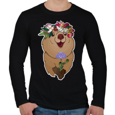 PRINTFASHION QUOKKA - Férfi hosszú ujjú póló - Fekete