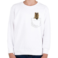 PRINTFASHION Quokka zsebben - Gyerek pulóver - Fehér gyerek pulóver, kardigán