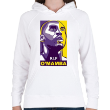PRINTFASHION R.I.P. Mamba - Női kapucnis pulóver - Fehér női pulóver, kardigán