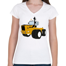 PRINTFASHION rába steiger - Női V-nyakú póló - Fehér női póló