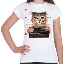 PRINTFASHION Rabosított macska - Női póló - Fehér női póló