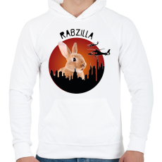 PRINTFASHION Rabzilla - Férfi kapucnis pulóver - Fehér