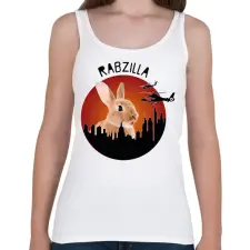 PRINTFASHION Rabzilla - Női atléta - Fehér női trikó