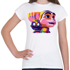 PRINTFASHION Rachet and Clank - Női póló - Fehér