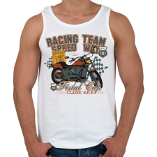 PRINTFASHION racing team - Férfi atléta - Fehér atléta, trikó