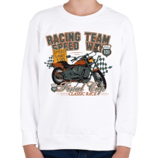 PRINTFASHION racing team - Gyerek pulóver - Fehér