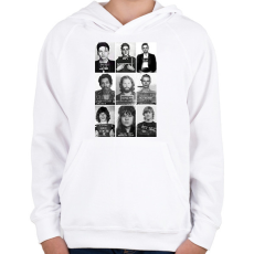 PRINTFASHION Rács mögött. - Gyerek kapucnis pulóver - Fehér