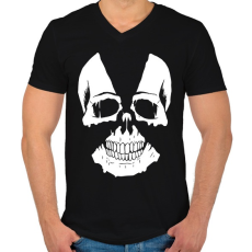 PRINTFASHION Radioaktiv koponya - Férfi V-nyakú póló - Fekete