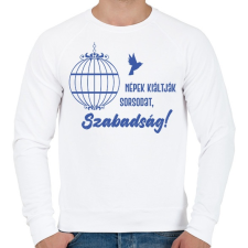 PRINTFASHION Radnóti Miklós - Népek kiáltják sorsodat - Férfi pulóver - Fehér férfi pulóver, kardigán